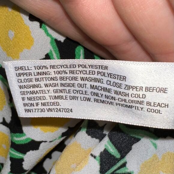 NWT Diane Von Furstenberg for Target 90s Yellow Poppy Floral Mini Dress Size 2 - Picture 9 of 13